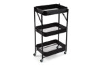 CARRO MULTIUSOS METALICO 3 ESTANTERIAS NEGRO