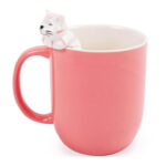 MUG CERAMICA GATO ROSA